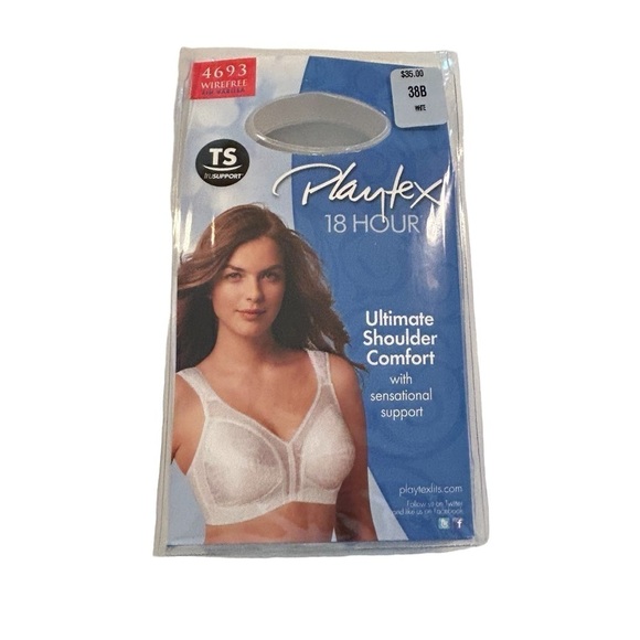 Playtex 18 Hour Ultimate Shoulder Comfort White Size 38B NWT - Picture 11 of 15